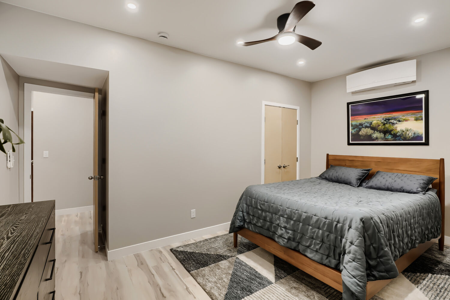 Basement second bedroom, staged detail — 3590 West 21st Avenue Unit 2, Denver, CO 80211