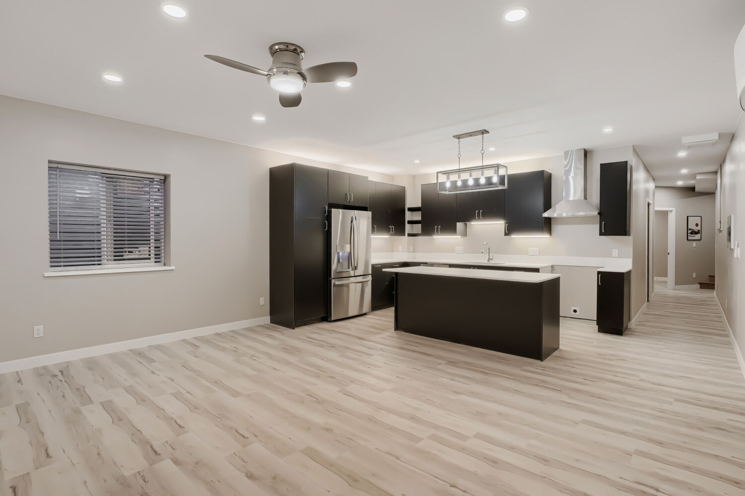 Basement great room, hallway view — 3590 West 21st Avenue Unit 2, Denver, CO 80211